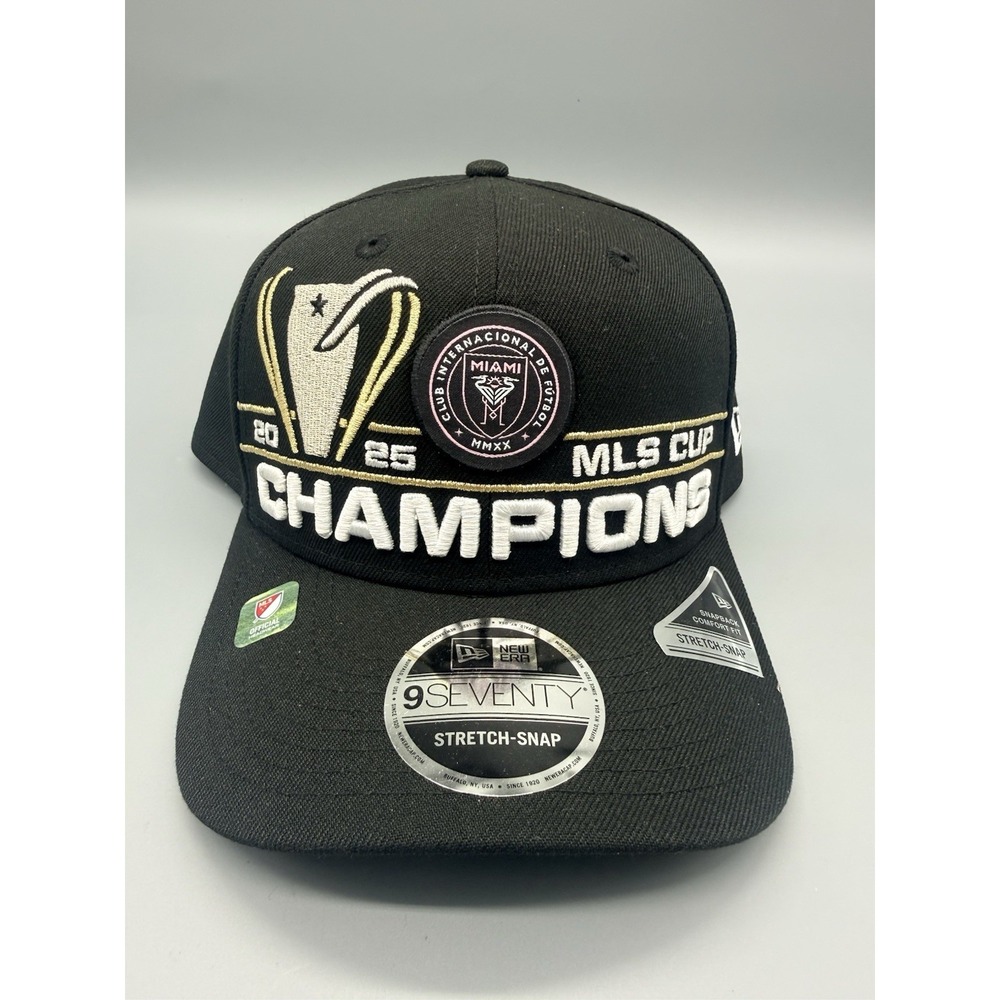 Men's New Era  Black Inter Miami CF 2025‎ MLS Cup Champions Locker Room 9SEVENTY
